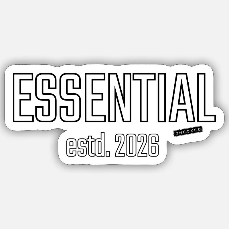 Essentiel pour l’ESTD. 2026 - Sticker taille S (10 x 10 cm) - blanc mat