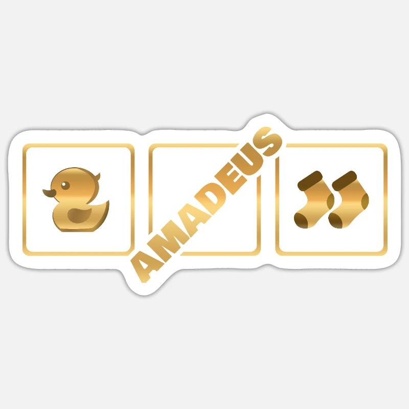 Amadeus - Sticker taille S (10 x 10 cm) - blanc mat