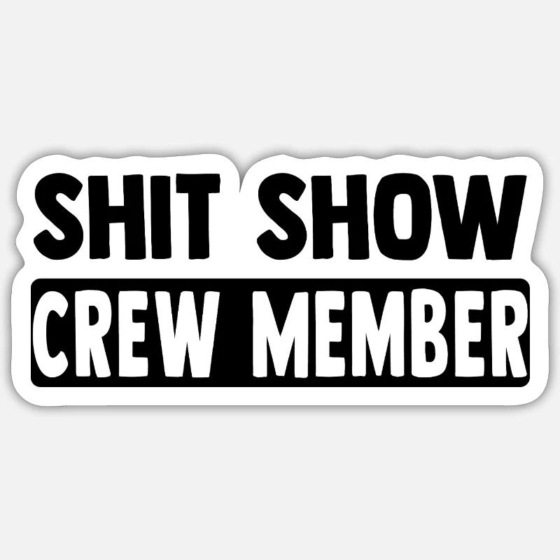 Crew Member Lettering - Sticker size S (10 x 10 cm) - white matte