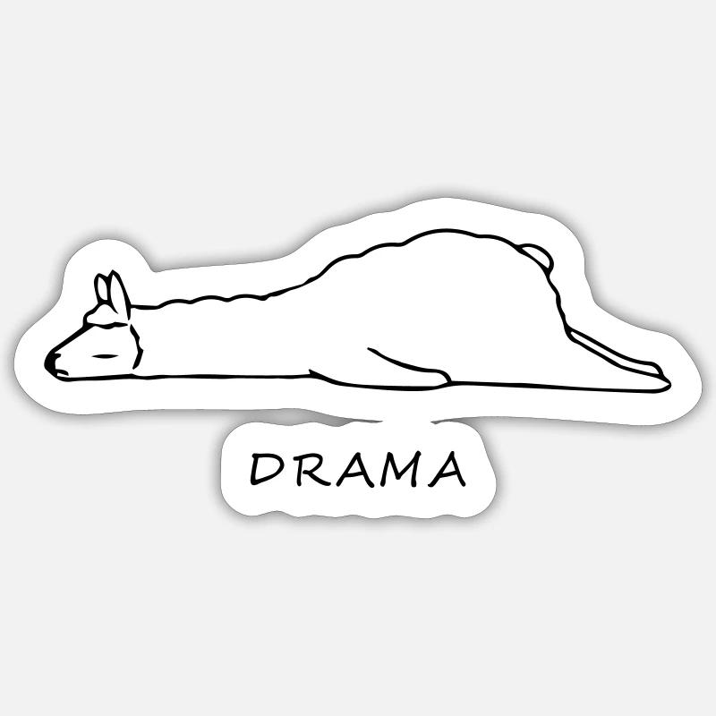 lama - Sticker size S (10 x 10 cm) - white matte