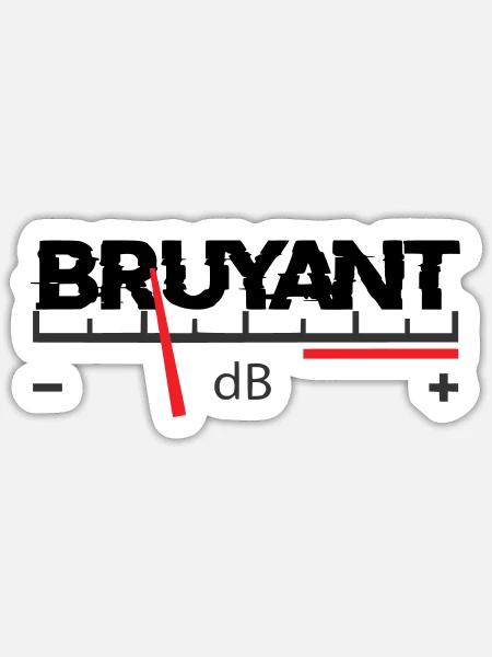 Bruyant - Sticker taille S (10 x 10 cm) - blanc mat