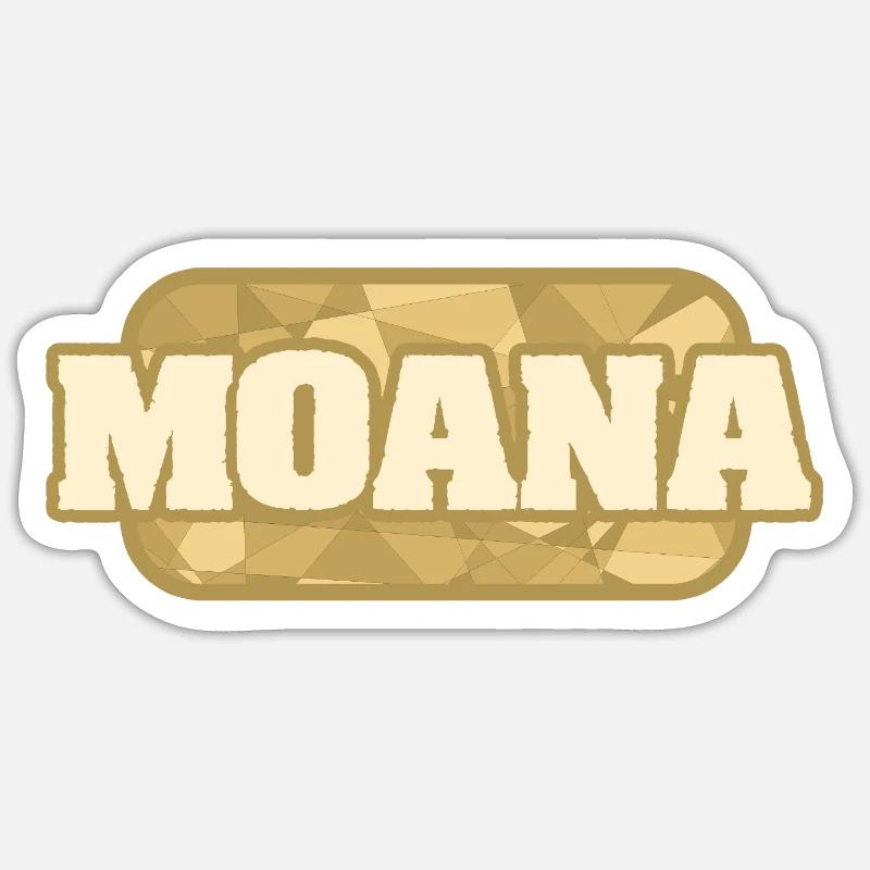 Moana als Bio - Sticker Größe S (10 x 10 cm) - Mattweiß