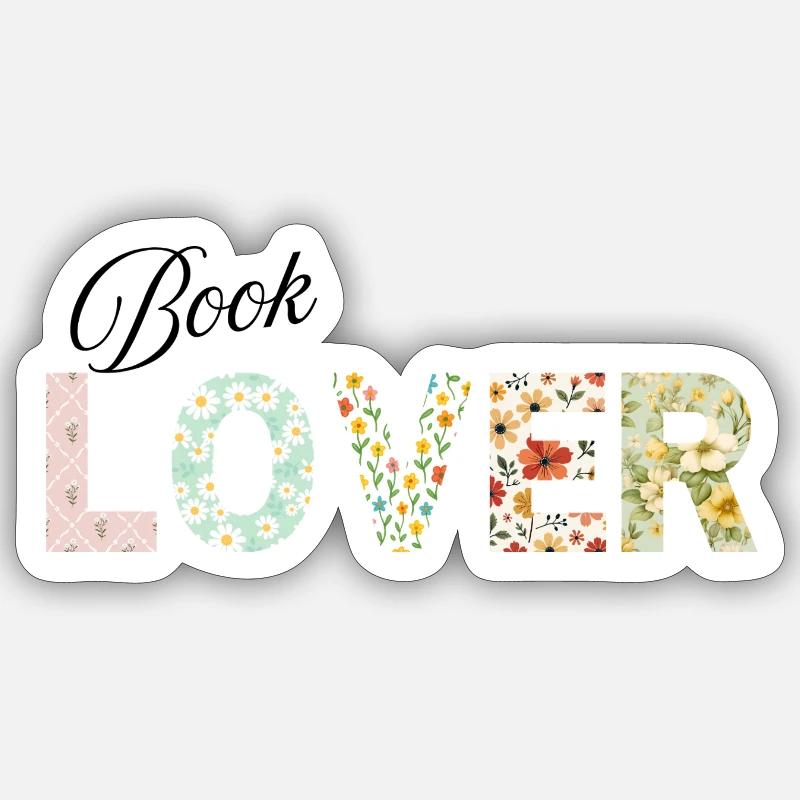 book lover - Sticker Größe S (10 x 10 cm) - Mattweiß