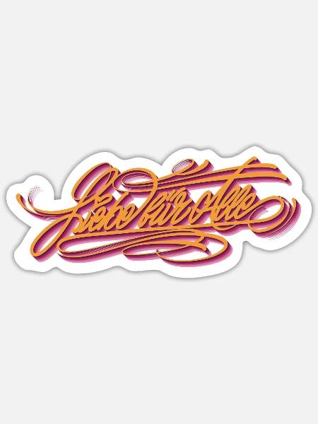 Liebe für Alle - Sticker Größe S (10 x 10 cm) - Mattweiß