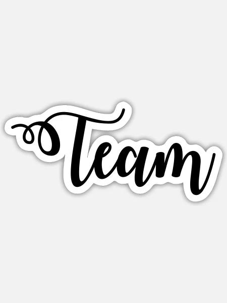 Team - Sticker Größe S (10 x 10 cm) - Mattweiß
