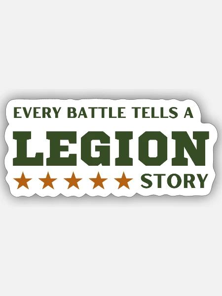 Legion-Schlachtgeschichte - Sticker Größe S (10 x 10 cm) - Mattweiß