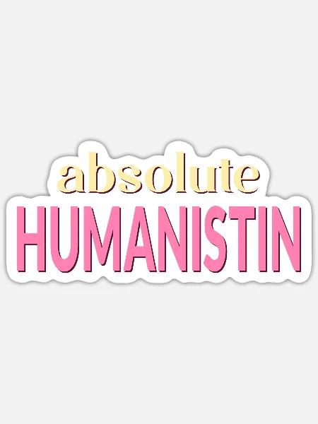 Humanismus Menschlichkeit - Sticker Größe S (10 x 10 cm) - Mattweiß