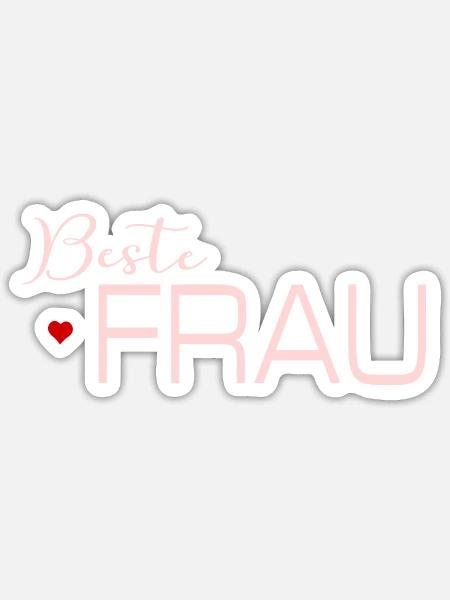 Beste Frau Wertschätzung - Sticker Größe S (10 x 10 cm) - Mattweiß
