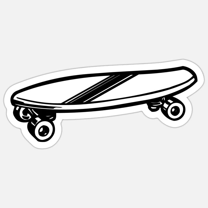 Skateboard - Sticker size S (10 x 10 cm) - white matte