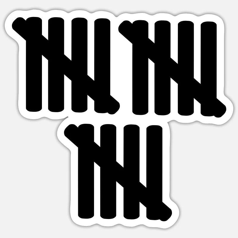 15 - anniversaire - Sticker taille S (10 x 10 cm) - blanc mat