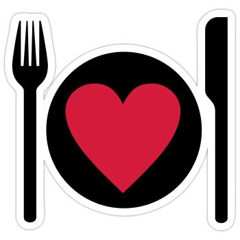 essen - Sticker Größe S (10 x 10 cm) - Mattweiß - Vorne