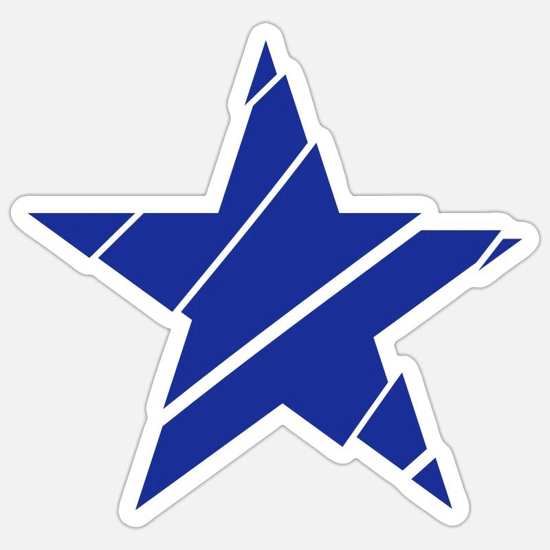 star broken - Sticker size S (10 x 10 cm) - white matte