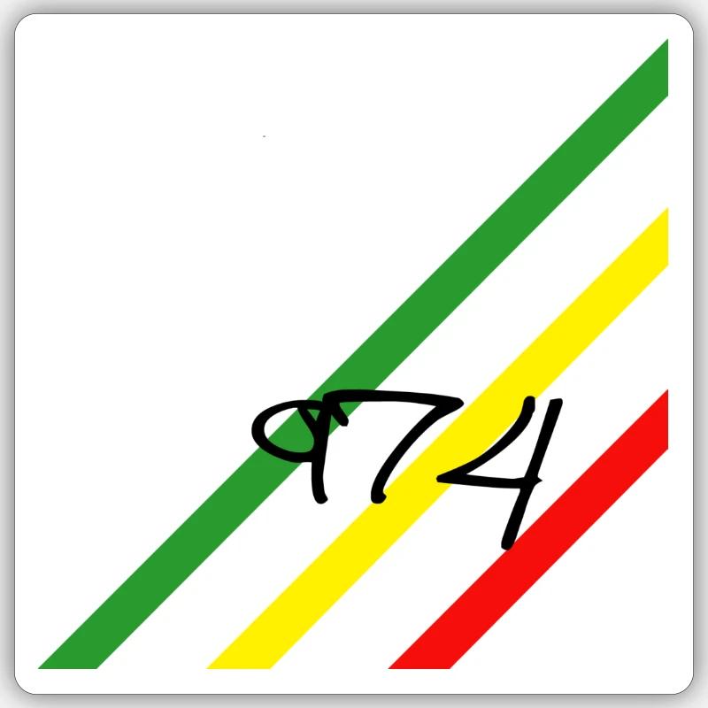 3 Traits - version 2 Sticker taille S (10 x 10 cm)