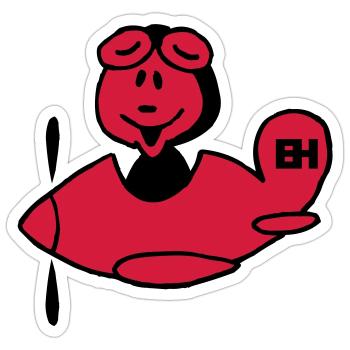 Red Airplane, Two-Color Design - Sticker size S (10 x 10 cm) - white matte - Front