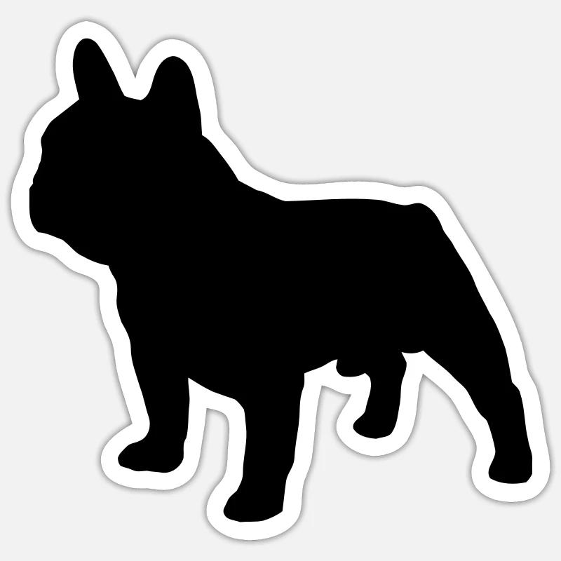 Französisch Schatten (2) - Sticker Größe S (10 x 10 cm) - Mattweiß