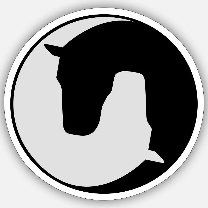 Pferd - Sticker Größe S (10 x 10 cm) - Mattweiß