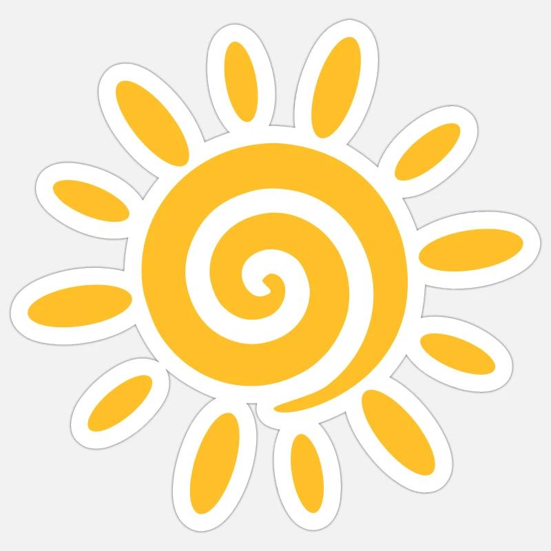 Sonne Sticker Größe S (10 x 10 cm)