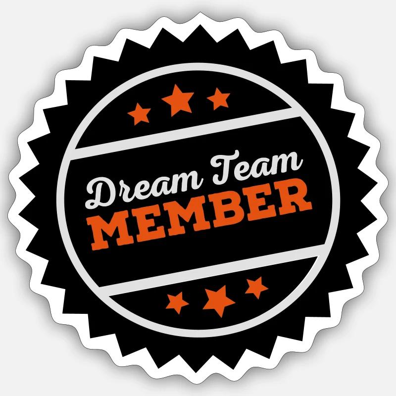 Team - Sticker Größe S (10 x 10 cm) - Mattweiß