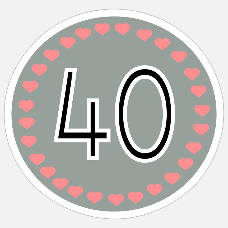 40e Anniversaire Sticker taille S (10 x 10 cm)