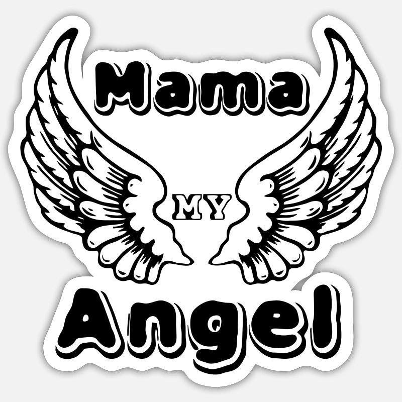 Mama Angel Mutter Muttertag Liebe Geschenk Sticker Größe S (10 x 10 cm)