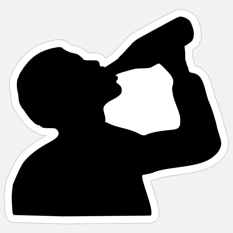 Bier - Sticker Größe S (10 x 10 cm) - Mattweiß