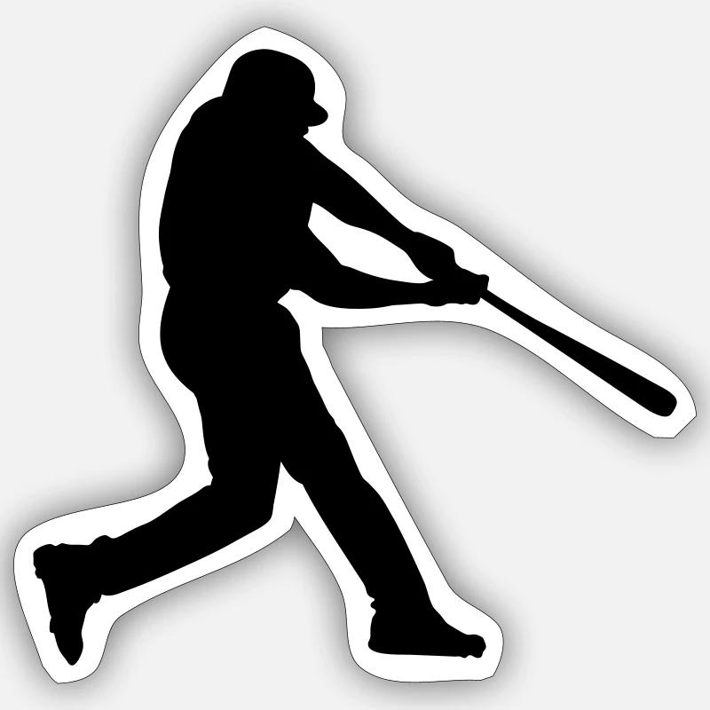 Baseball - Sticker Größe S (10 x 10 cm) - Mattweiß