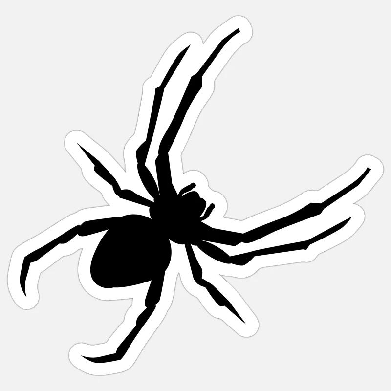 Spinne - Sticker Größe S (10 x 10 cm) - Mattweiß