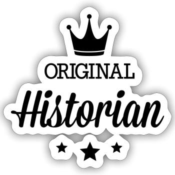 Originales trois étoiles luxe historiens - Sticker taille S (10 x 10 cm) - blanc mat - Devant