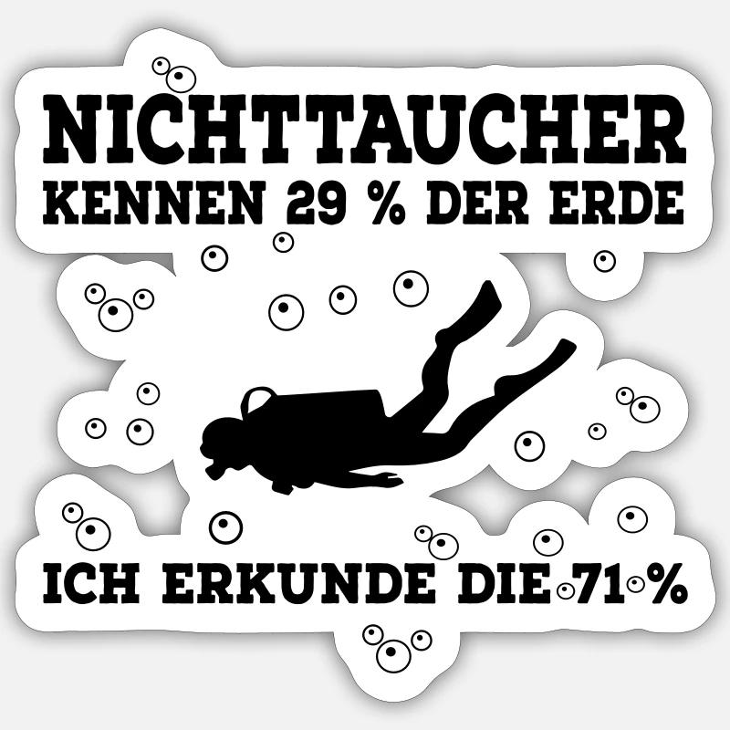 tauchen Sticker Größe S (10 x 10 cm)
