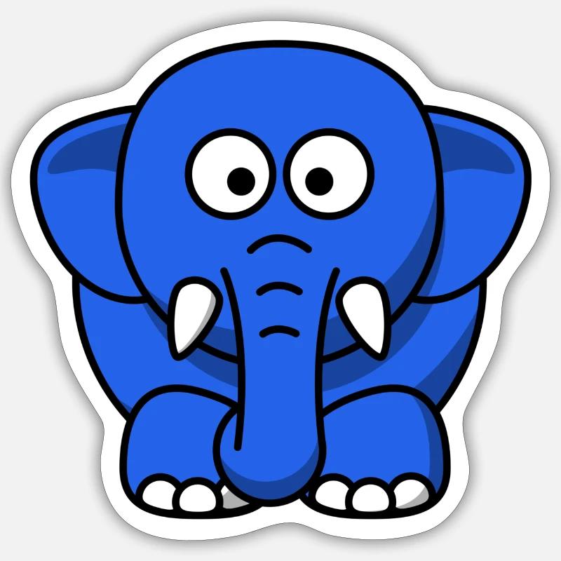 Elephant Elephant Cirque - Sticker taille S (10 x 10 cm) - blanc mat
