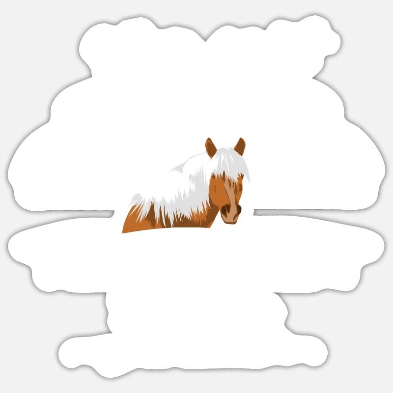 Haflinger luck - Sticker size S (10 x 10 cm) - white matte