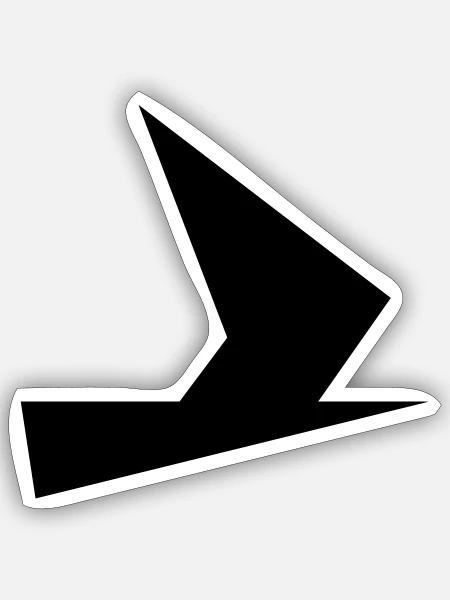 Schwertzugvogel - Sticker Größe S (10 x 10 cm) - Mattweiß