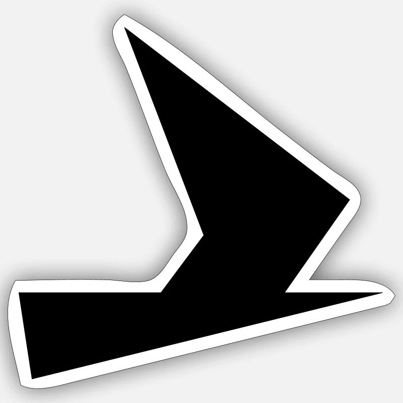 Schwertzugvogel - Sticker taille S (10 x 10 cm) - blanc mat