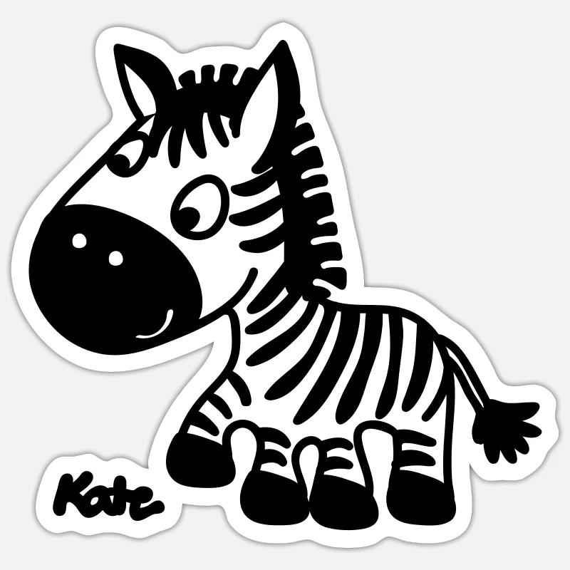 Zebra Sticker size S (10 x 10 cm)