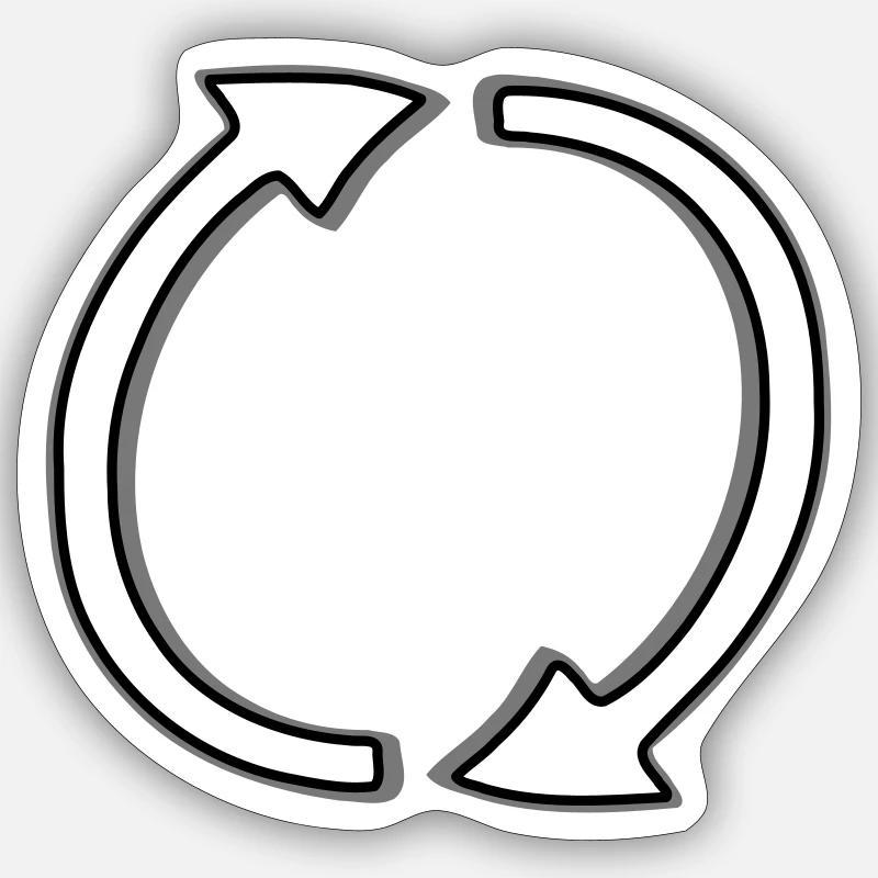 flèches - Sticker taille S (10 x 10 cm) - blanc mat