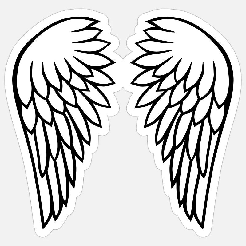 wings - Sticker size S (10 x 10 cm) - white matte