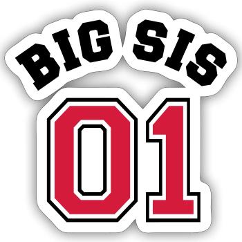 Big Sis 01 - Big Sister - Sticker taille S (10 x 10 cm) - blanc mat - Devant