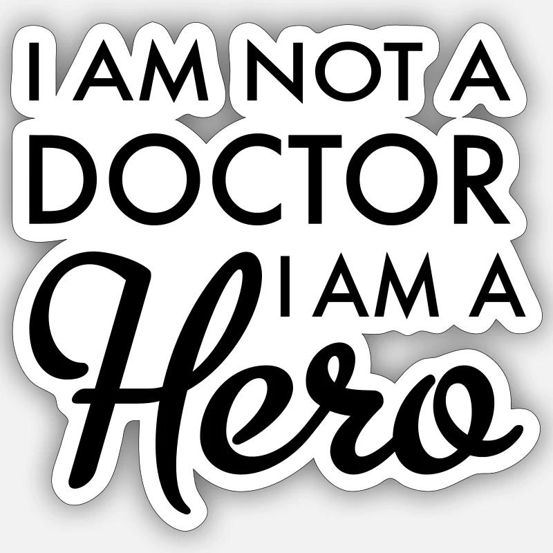 doctor - Sticker size S (10 x 10 cm) - white matte