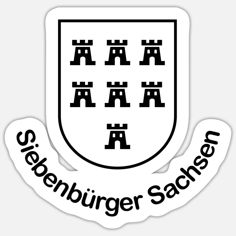 Wappen "Siebenbürger Sachsen" einfarbig Sticker Größe S (10 x 10 cm)