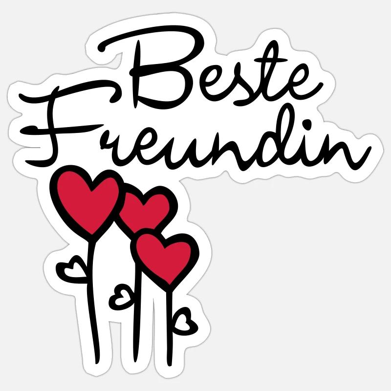 BFF avec le coeur Sticker taille S (10 x 10 cm)