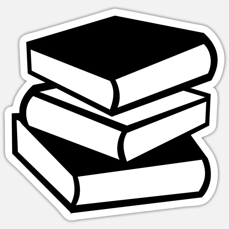 Bücher Sticker Größe S (10 x 10 cm)