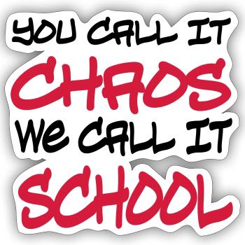 Schule - Sticker Größe S (10 x 10 cm) - Mattweiß - Vorne