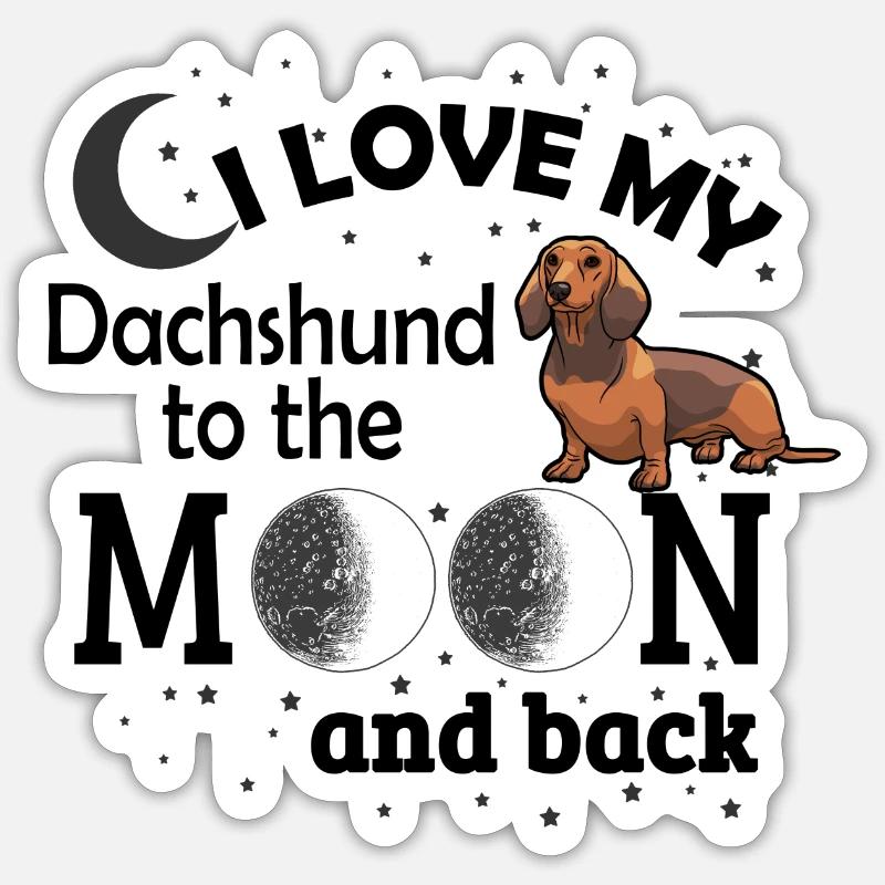 dachshund - Sticker size S (10 x 10 cm) - white matte