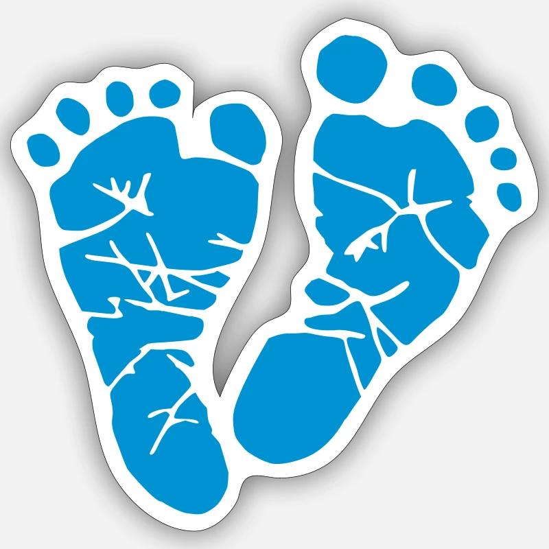 Mère de pieds - grossesse - bébé - grossesse - Sticker taille S (10 x 10 cm) - blanc mat