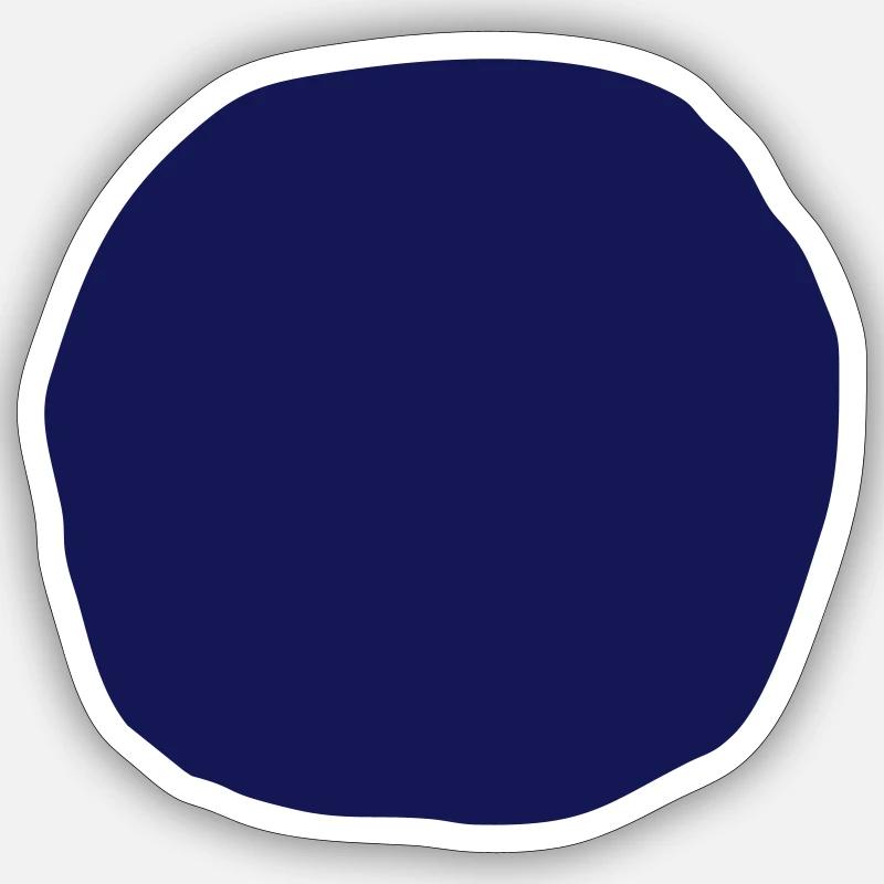 Circle shape hand drawn - Sticker size S (10 x 10 cm) - white matte