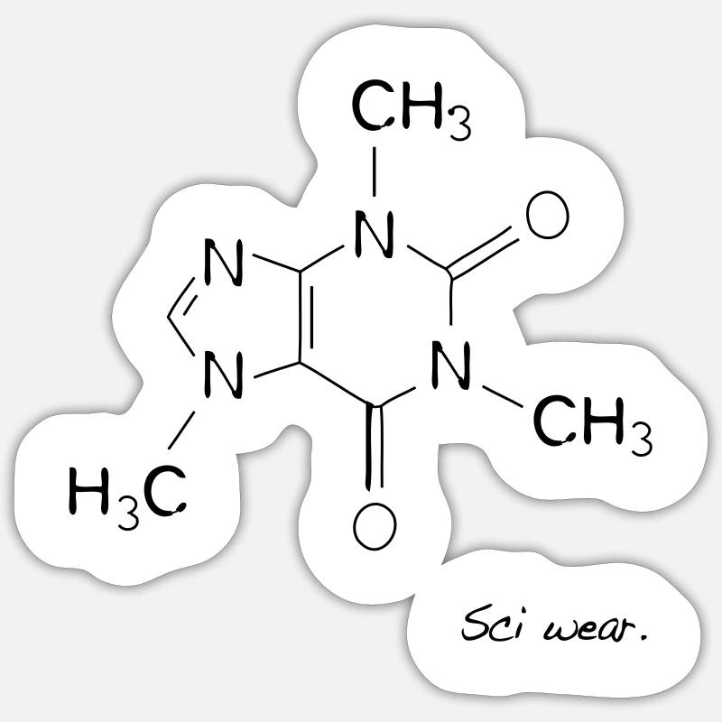 Caffeine Sticker size S (10 x 10 cm)