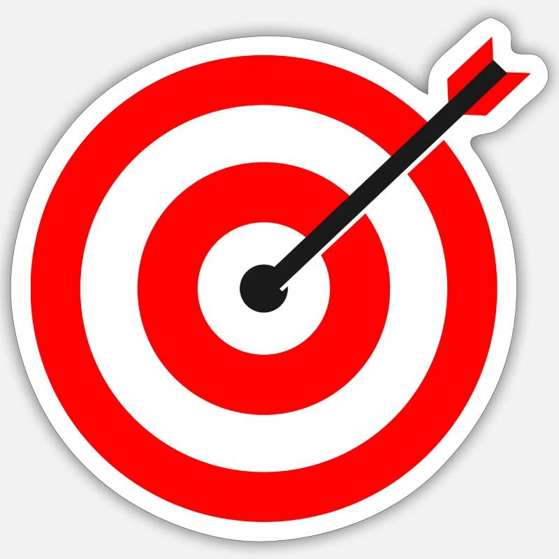 Target a frappé - Sticker taille S (10 x 10 cm) - blanc mat