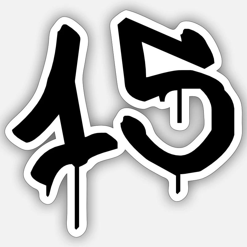 Graffiti : 15 - Sticker Größe S (10 x 10 cm) - Mattweiß