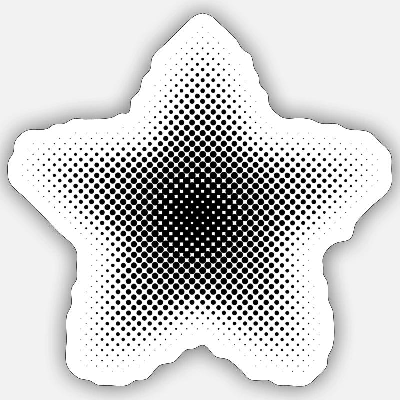 Star Pixel Asterisk Dots - Sticker size S (10 x 10 cm) - white matte