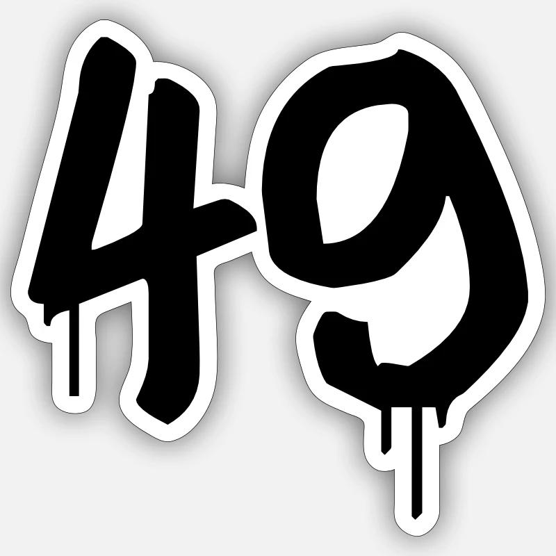 Day: 49 - Sticker size S (10 x 10 cm) - white matte